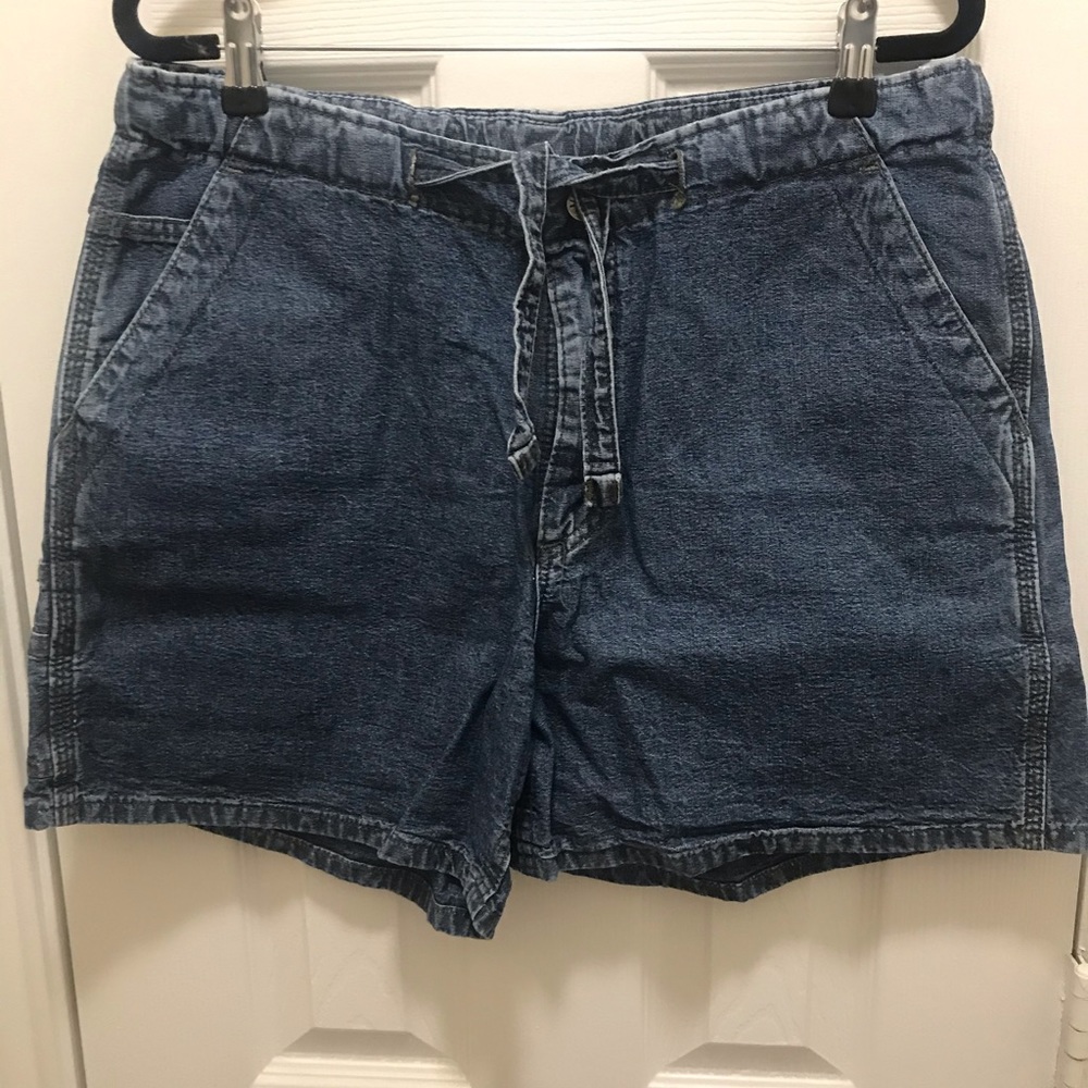 Vintage Tie Waist Denim Shorts